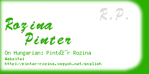 rozina pinter business card